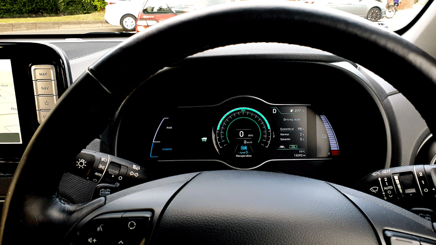 Orpington Driving Shool Hyundai electric dashboard